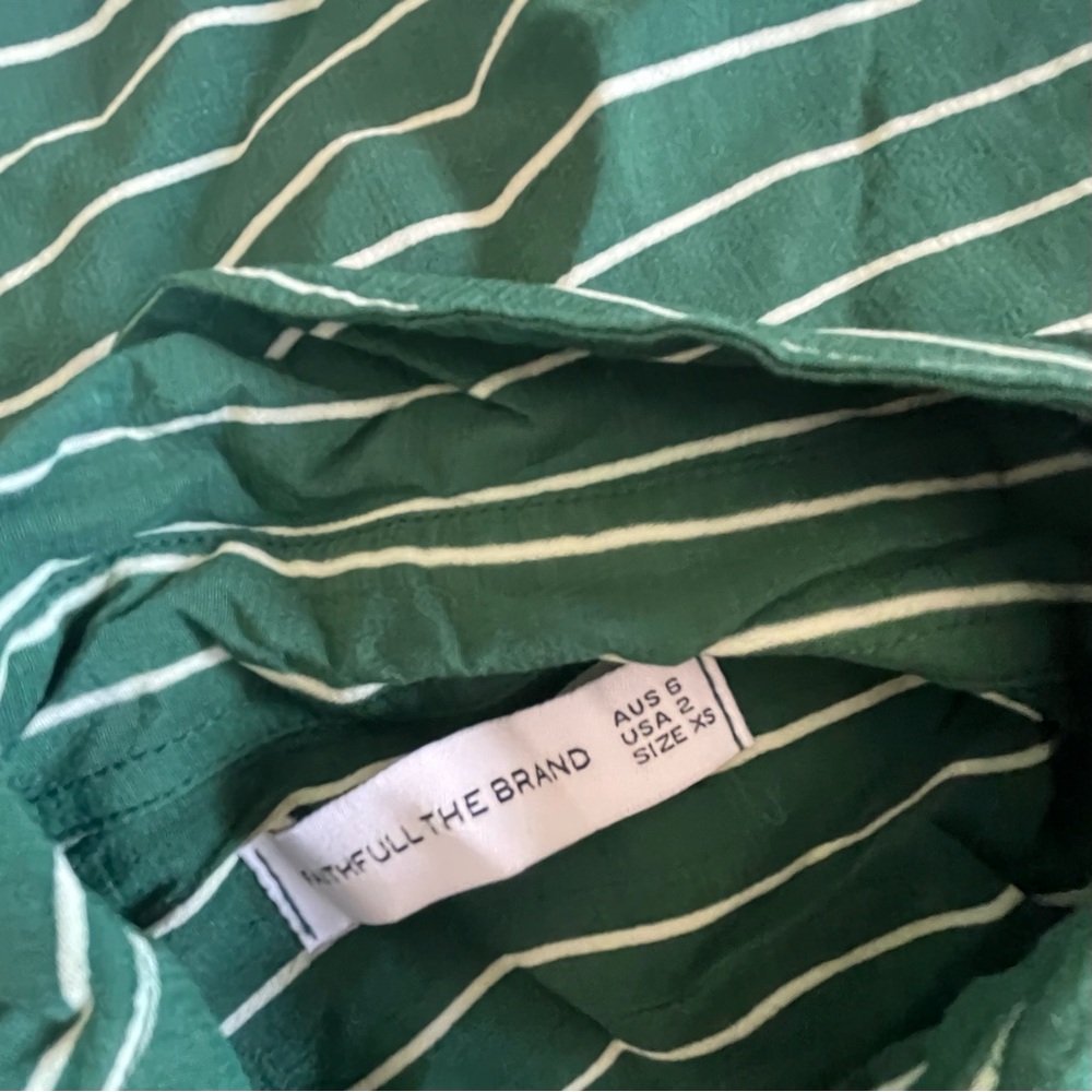 Faithfull the Brand Green and White Striped Set Top and Green Zeus Pants - Picture 9 of 10